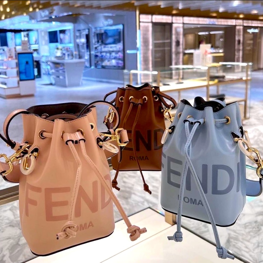 FENDI Mon Tresor Pale pink leather mini bag